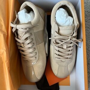 Tod's T-Marathon Patent Tan Sneakers